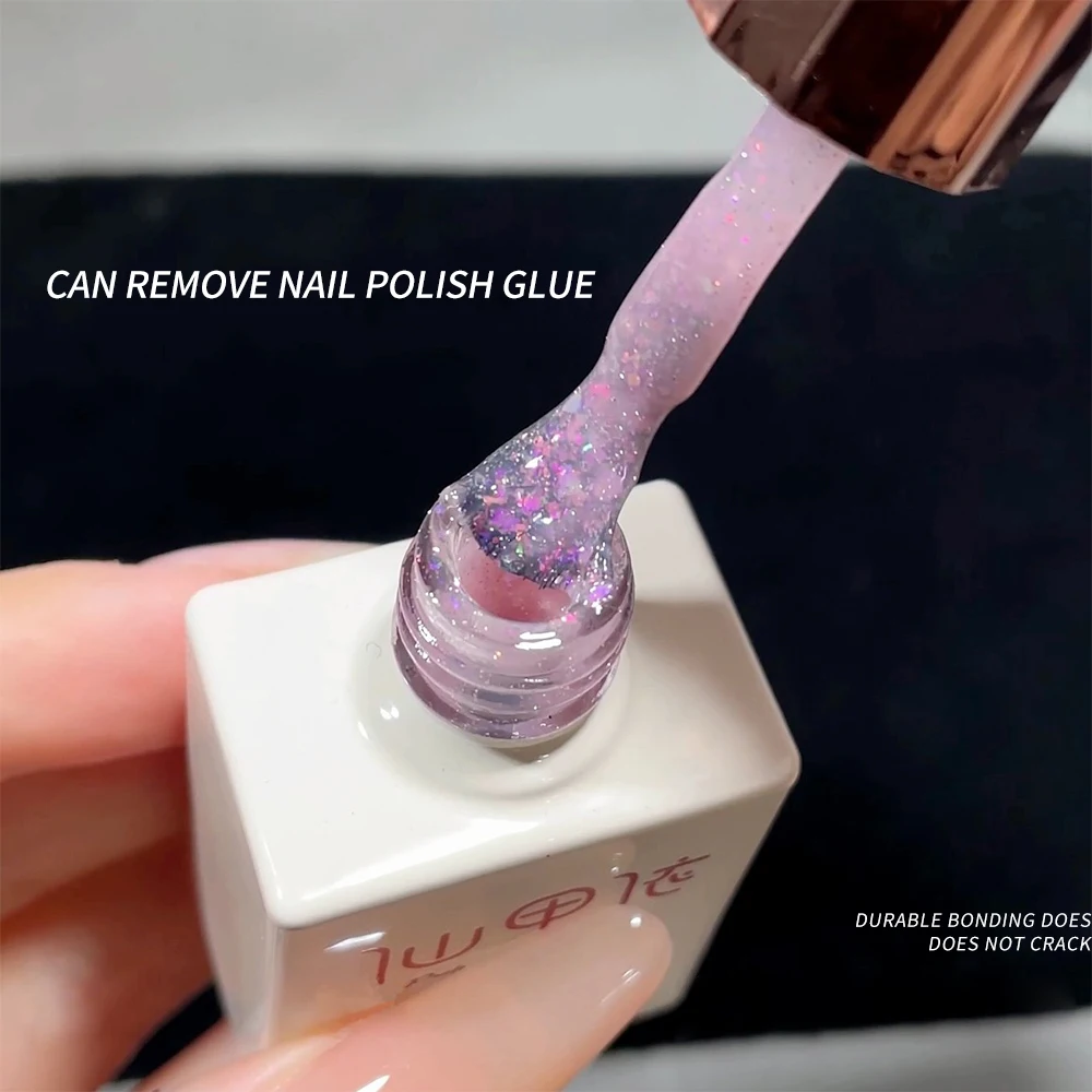 15 мл розовый гель-лак для ногтей Aurora Milky Jelly с опаловыми блестками и сверкающими