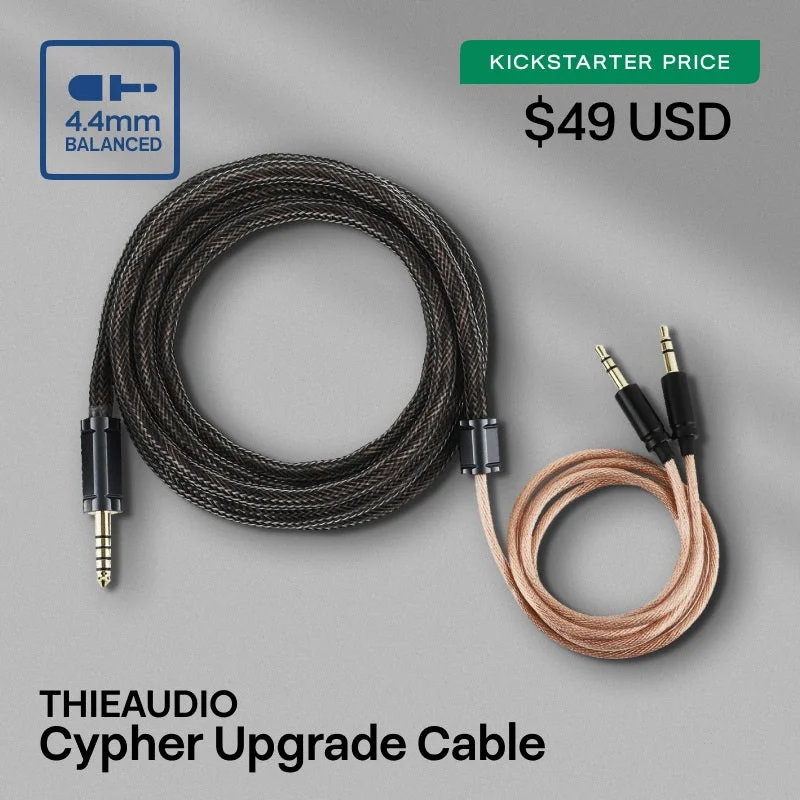 Фото Кабель THIEAUDIO Cypher High-Purity с позолоченными разъемами 3.5 мм/4.4 мм для наушников и аудиооборудования №5