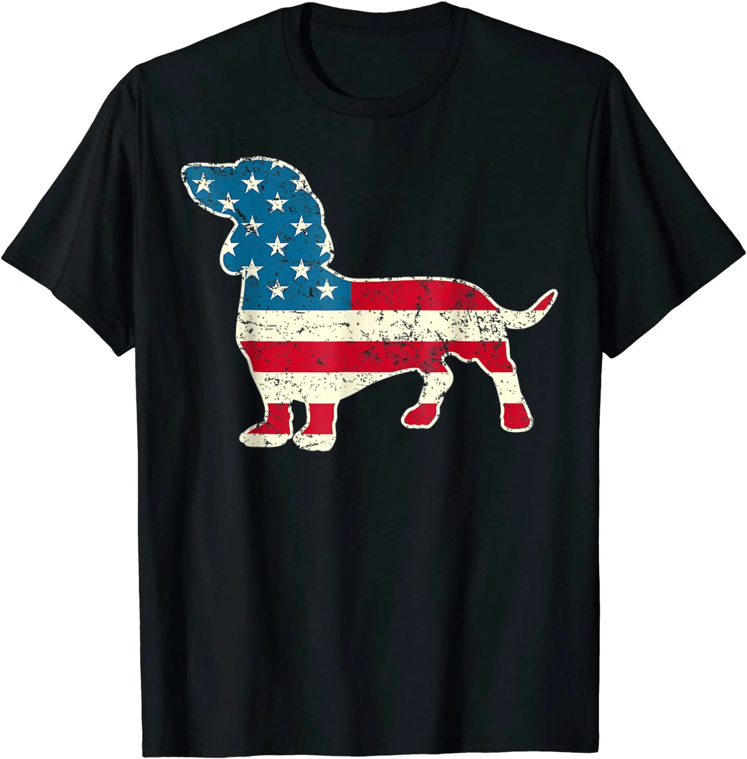 

Dachshund 4th of July Dog Lover Gift Men Women American Flag T-Shirt