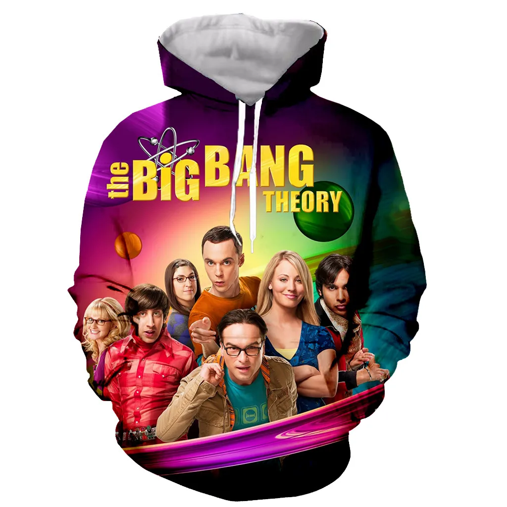 

Толстовка The Big Bang Theory с 3D принтом для мужчин и женщин, забавная Новая модная популярная толстовка с капюшоном и длинными рукавами в стиле хип...