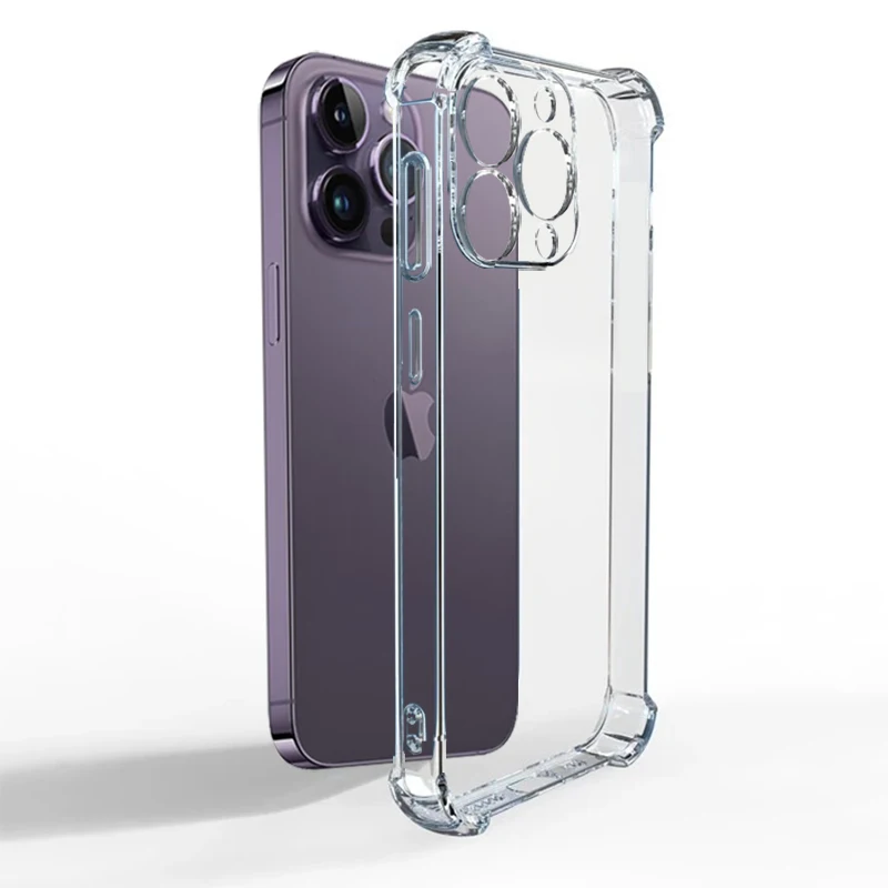 

Shockproof Case For iPhone 13 14 12 11 Pro XS Max Mini Airbag Corner Cover Transparent Case for iPhone X XR 6 6s 7 8 Plus SE2020