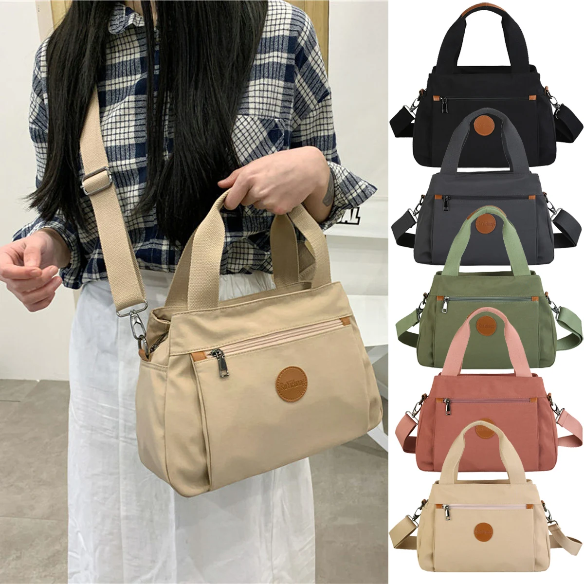 Luxury Casual Designer Canvas Shoulder Bag for Women Handbag Ladies Large Capacity Tote High Quality Crossbody Bags DropShipping