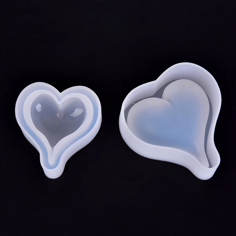 

1 Piece Love Heart Silicone Mold 3D Heart Aroma Gypsum Plaster Silicone Mould For Car Decoration DIY Candle Resin Molds
