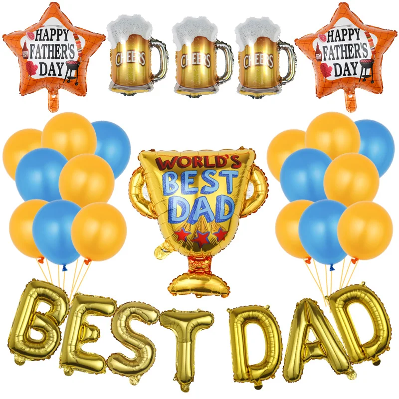 

Воздушные шары из фольги с надписью «Happy Father's Day», 16 дюймов
