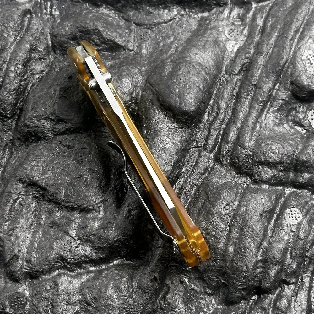 BM940 Складной нож D2 Лезвие Прозрачная ручка Открытый Кемпинг Охота Карманный EDC