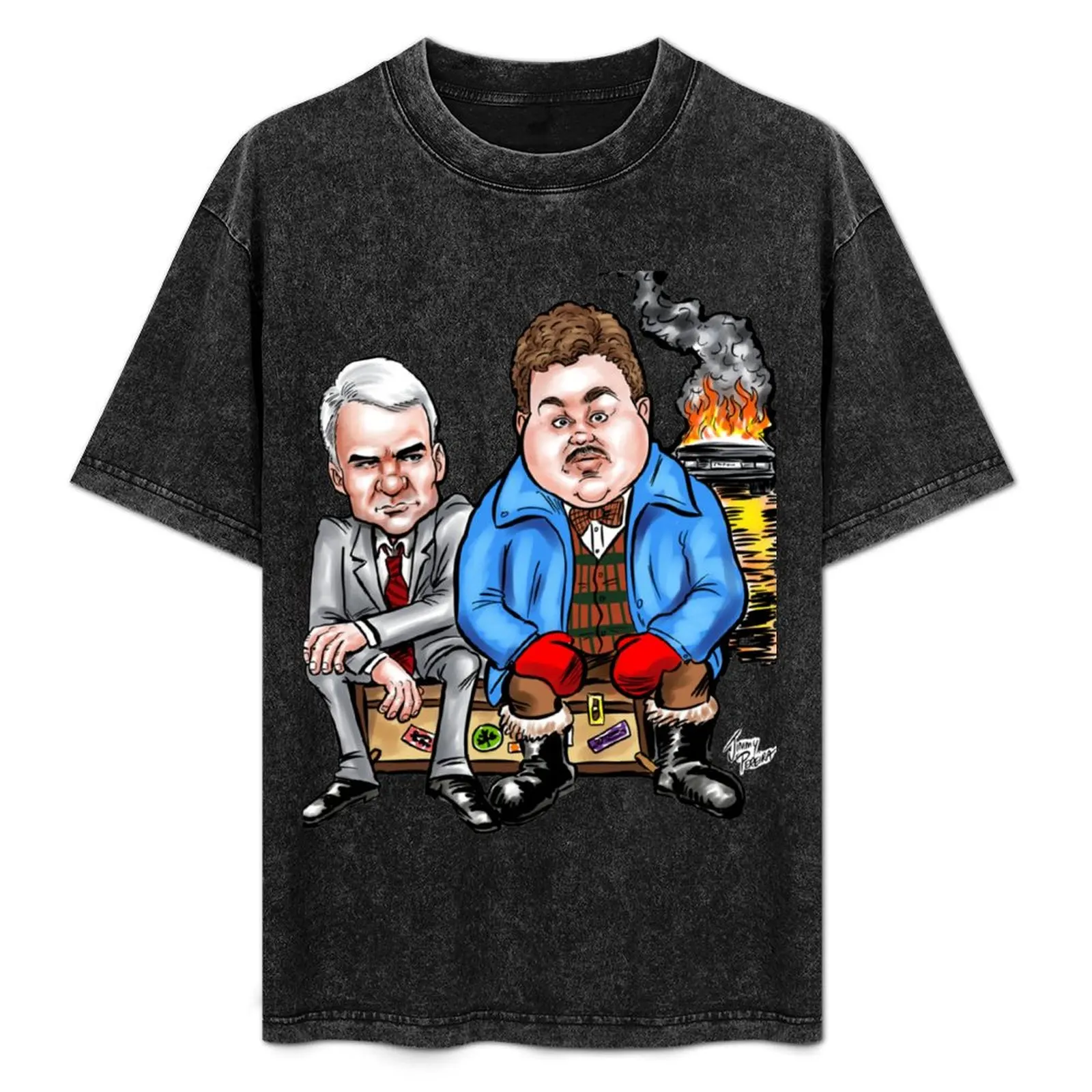 Футболка с самолетами поездами и автомобилями аниме одежда больших размеров