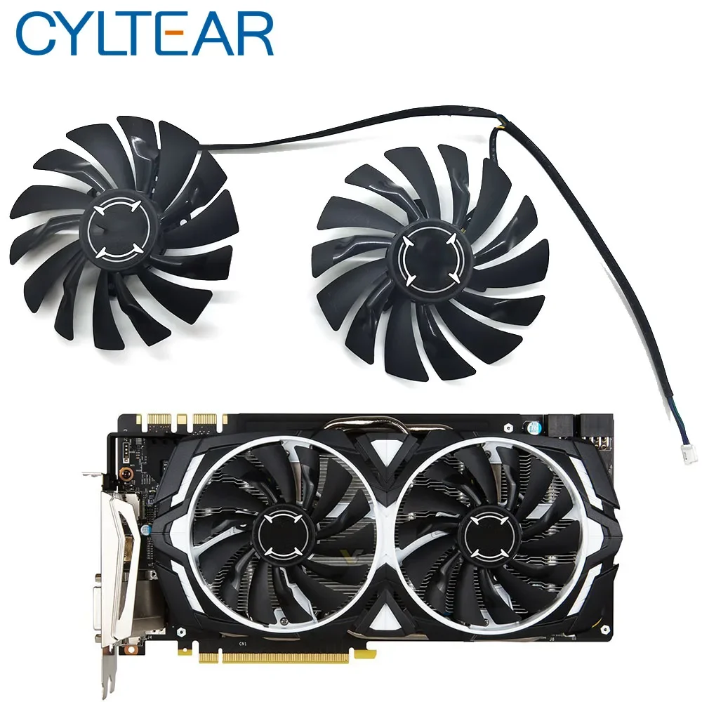 2 шт./лот 95 мм P104-100 MINER GTX 1080/1070/1060 вентилятор для msi GTX1080 GTX1070 ARMOR 8G OC GTX1060 графическая карта GPU охлаждающий вентилятор