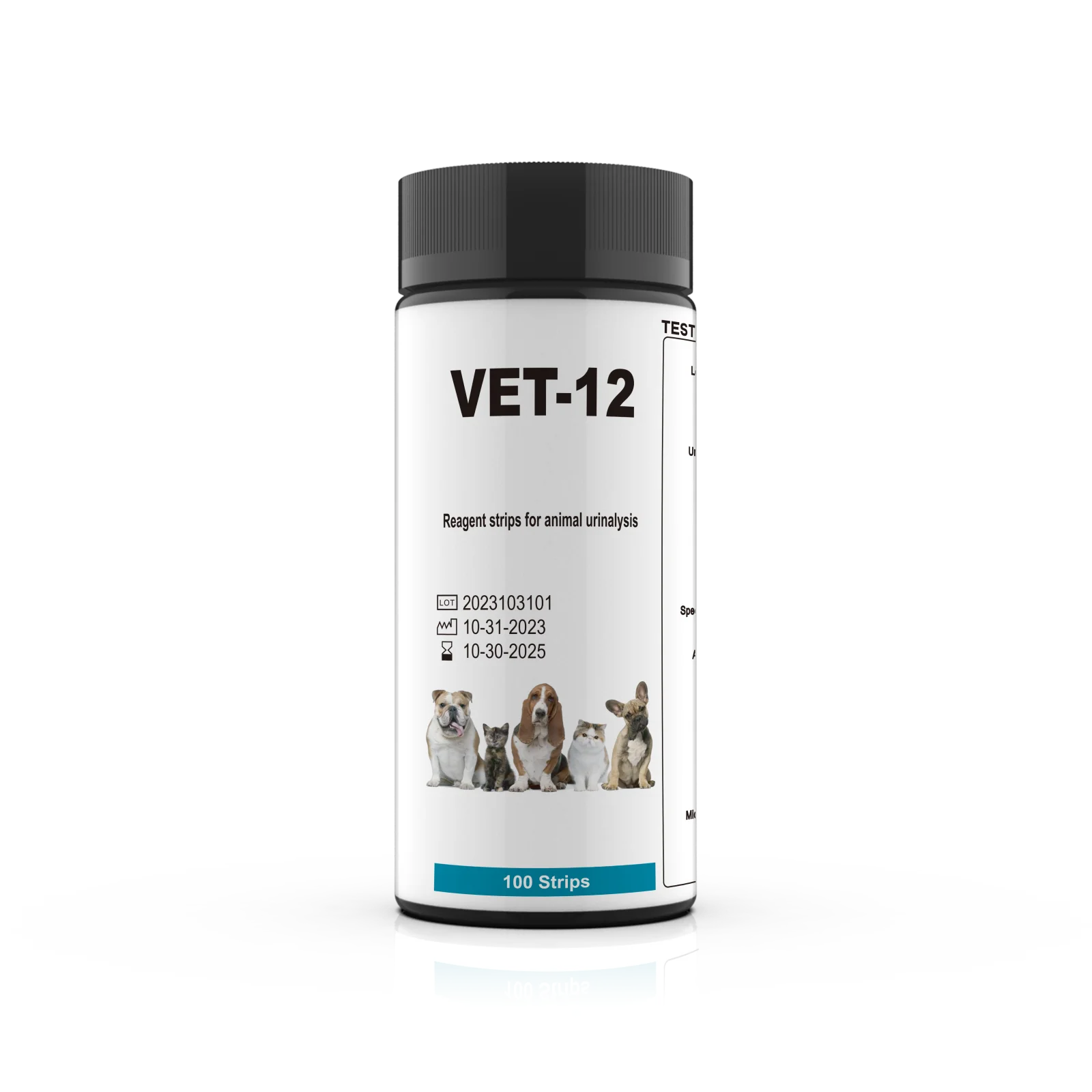 VET-12 тест-полоски для обнаружения здоровья домашних животных с 12 параметрами