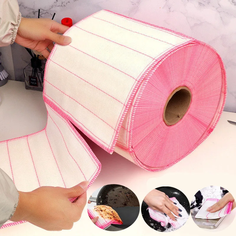 

8 Layers Anti-Oil Cotton Dish Towel Super Absorbent Reusable Cleaning Cloth Microfiber Daily Kitchen Accessories 30x30cm