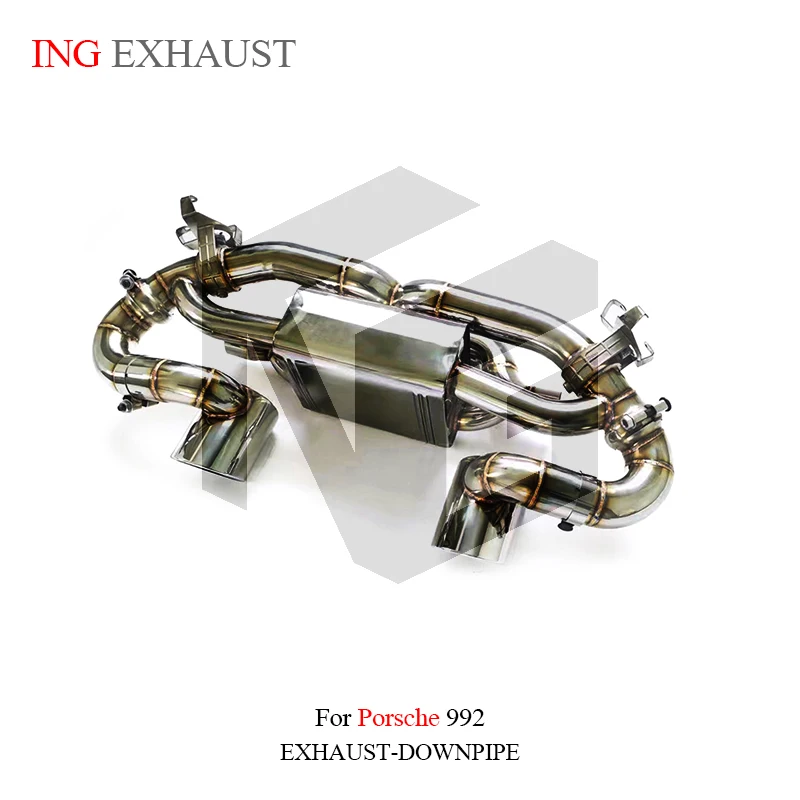 Выхлоп ING Performance из нержавеющей стали Catback для Porsche Mambo 911 992 Турбо-вверх Центральный