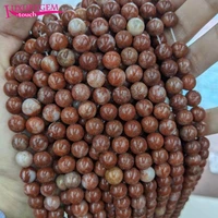 high quality natural red multicolor jaspers stone smooth round shape loose spacer beads 6810mm diy handmade jewelry 38cm sk159