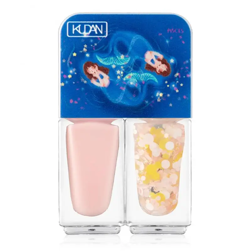 

Nail Polish Two-color Quick-drying Nail Polish Transparent Twin Nail Polish Set White Sequins Nail Polish Quick-drying