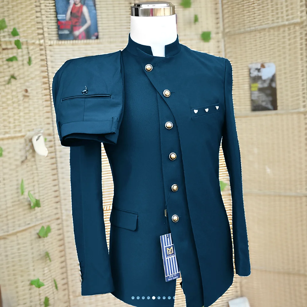 Мужской костюм в африканском стиле из 2 предметов однобортный Блейзер свадебный