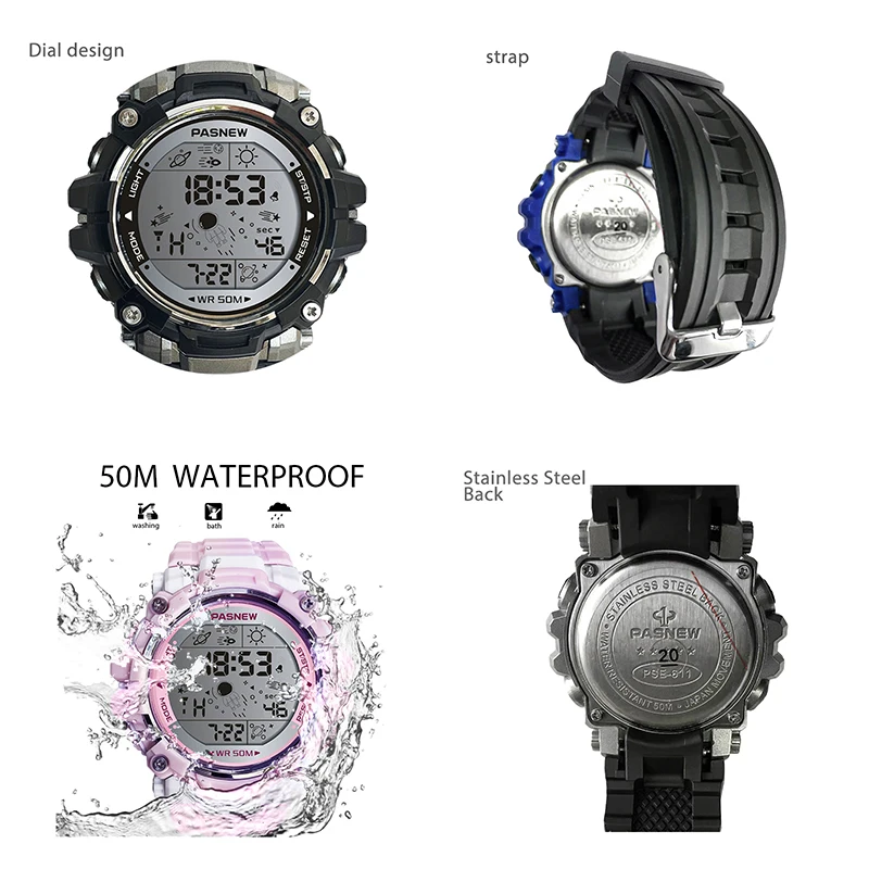 Waterproof Women Watch Digital Mutifunction Fashion Girl Outing Training Led Wristwatch Lady Sport  Electronic Wrist Hand Clock