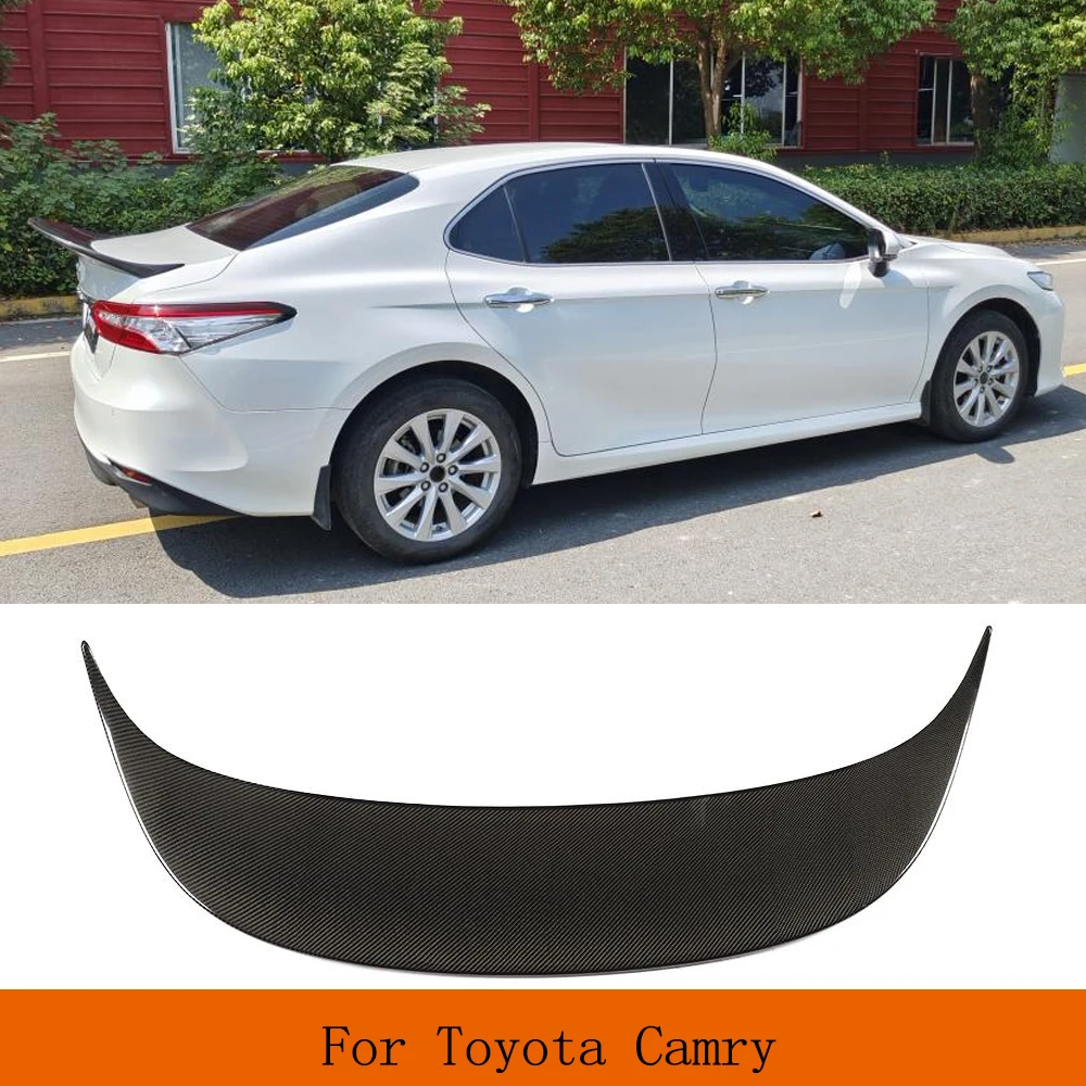 

Car Rear Trunk Spoiler Real Carbon Fiber Wing For Toyota 8th Gen Camry 2018-2022 Car Rear Boot Lid Highkick Wide Spoiler Wing