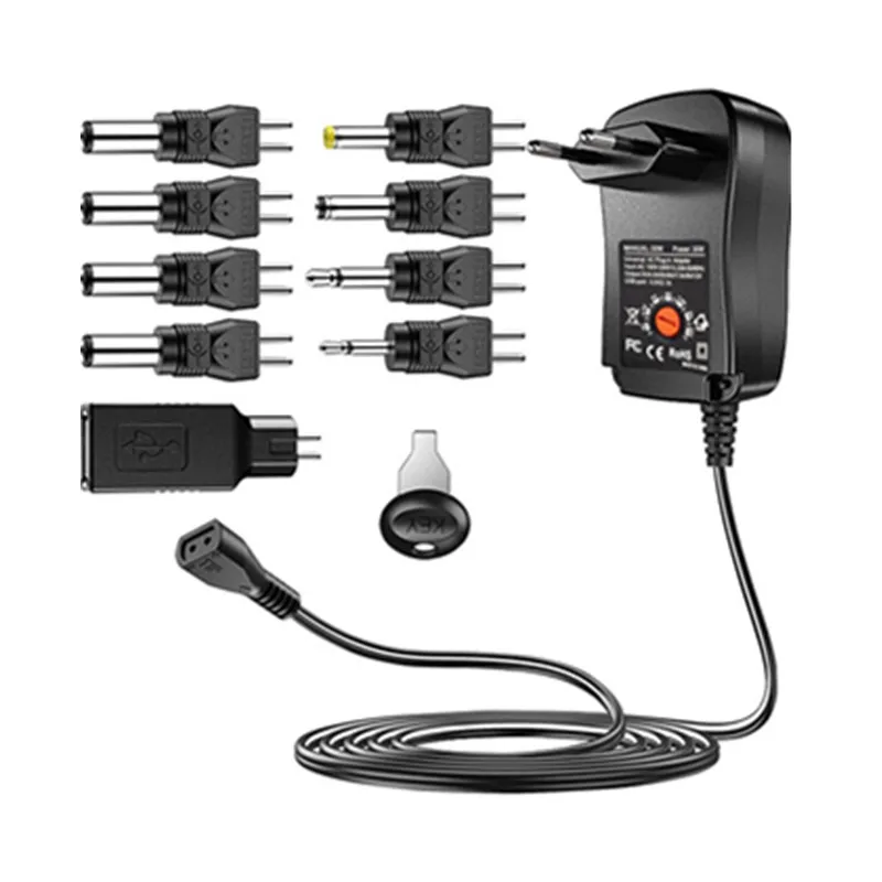 Универсальное зарядное устройство 3 в 4 5 6 7 9 12 В 2A адаптер переменного/постоянного