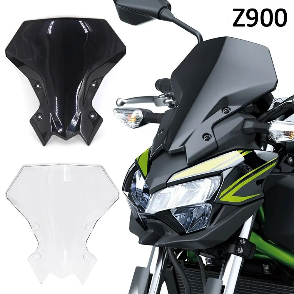 

New Motorcycle Windshield Screen Visor Windscreen Double Bubble Wind Deflector For Kawasaki Z900 Z 900 Z650 2021 2020 2022 2023