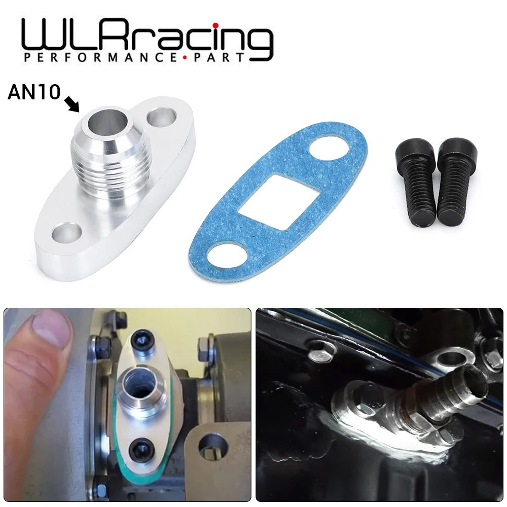 WLR RACING-фланец для слив масла из турбины 10AN GT40 GT42 GT45 GT47 GT55 T3/T4 T3 T4 ODF-01 Серебряный