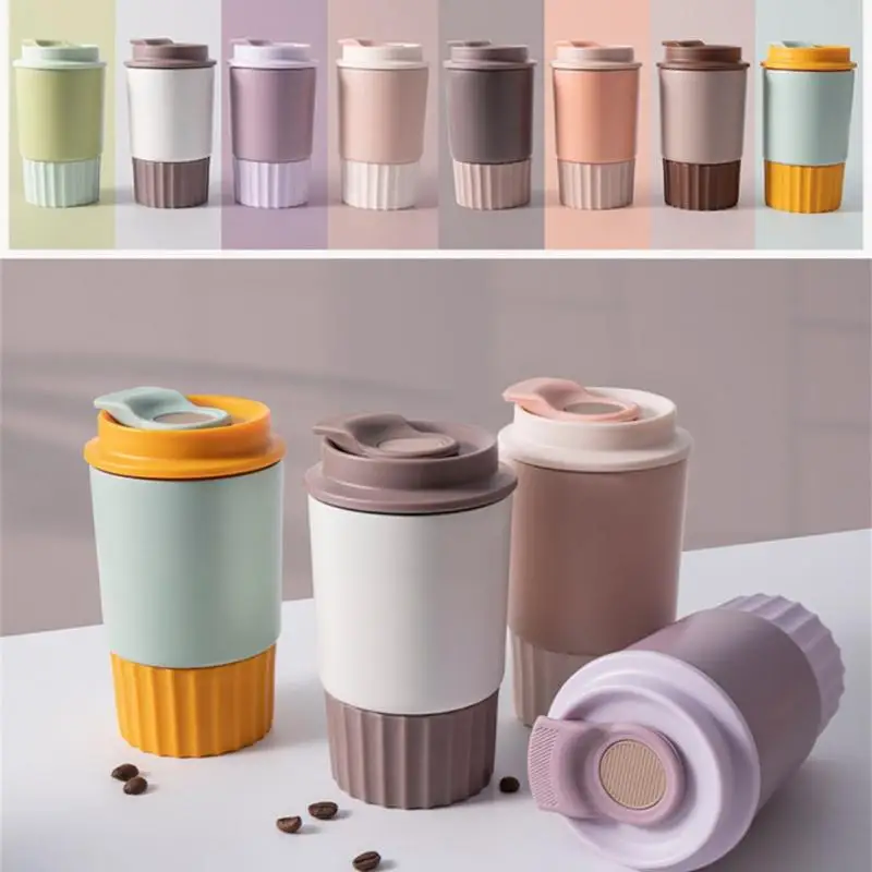 

360ml Coffee Mug Simple Stainless Steel Water Cup Cold Insulation Octagonal Insulation Ladies High-value Portabl Water Bottle