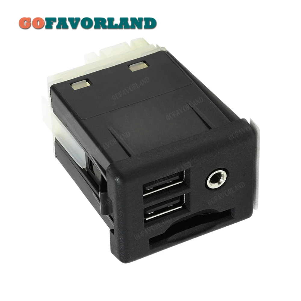 Передний аудиоразъем вспомогательный гнездо черный пластик 13581213 для Chevy Cadillac 2013