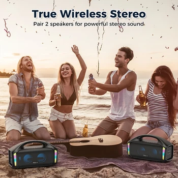 Tribit StormBox Blast Subwoofer Bluetooth Speaker XBass Tech IPX7 Waterproof Outdoor Party Camping Wireless Speaker 30H Playtime 5