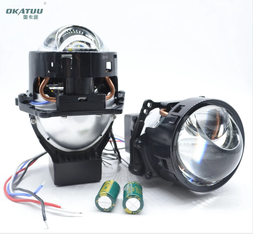 

Автомобильный светильник OKATUU Laser, безопасное вождение, модернизация H/L RHD, 9000 лм, 50 Вт, для лазерного проектора Bi, линза, налобный фонарь