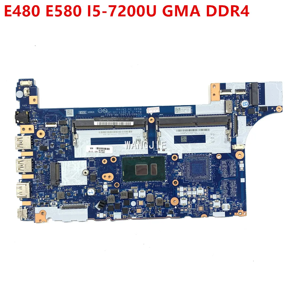 EE480 EE580 NM-B421 для Lenovo ThinkPad E480 E580 материнская плата для ноутбука 01LW904 01LW183SR342 I5-7200U GMA DDR4