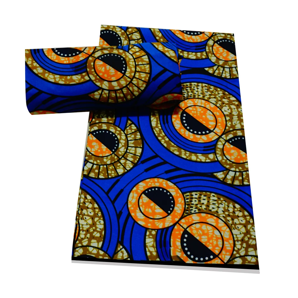 Новый Африканский Воск Анкара ткань батик печать Текила полиэстер материал