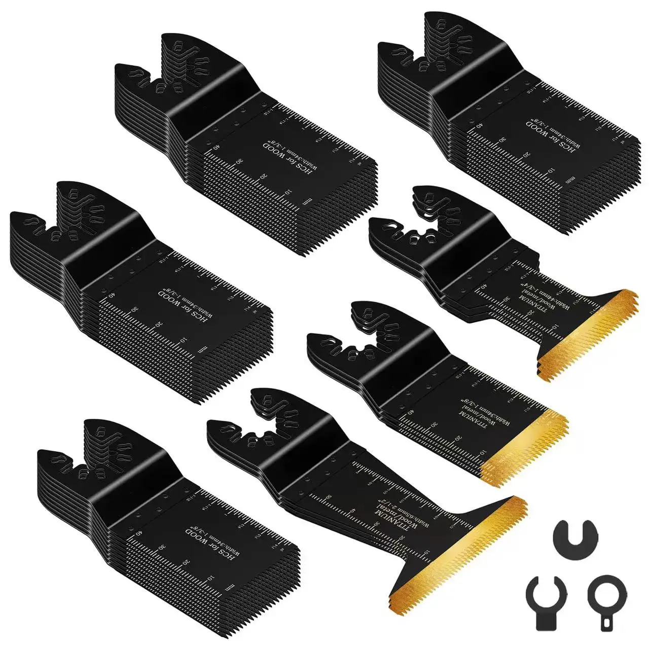 Лезвия из титана и высокоуглеродистой стали для резки дерева 49 шт.