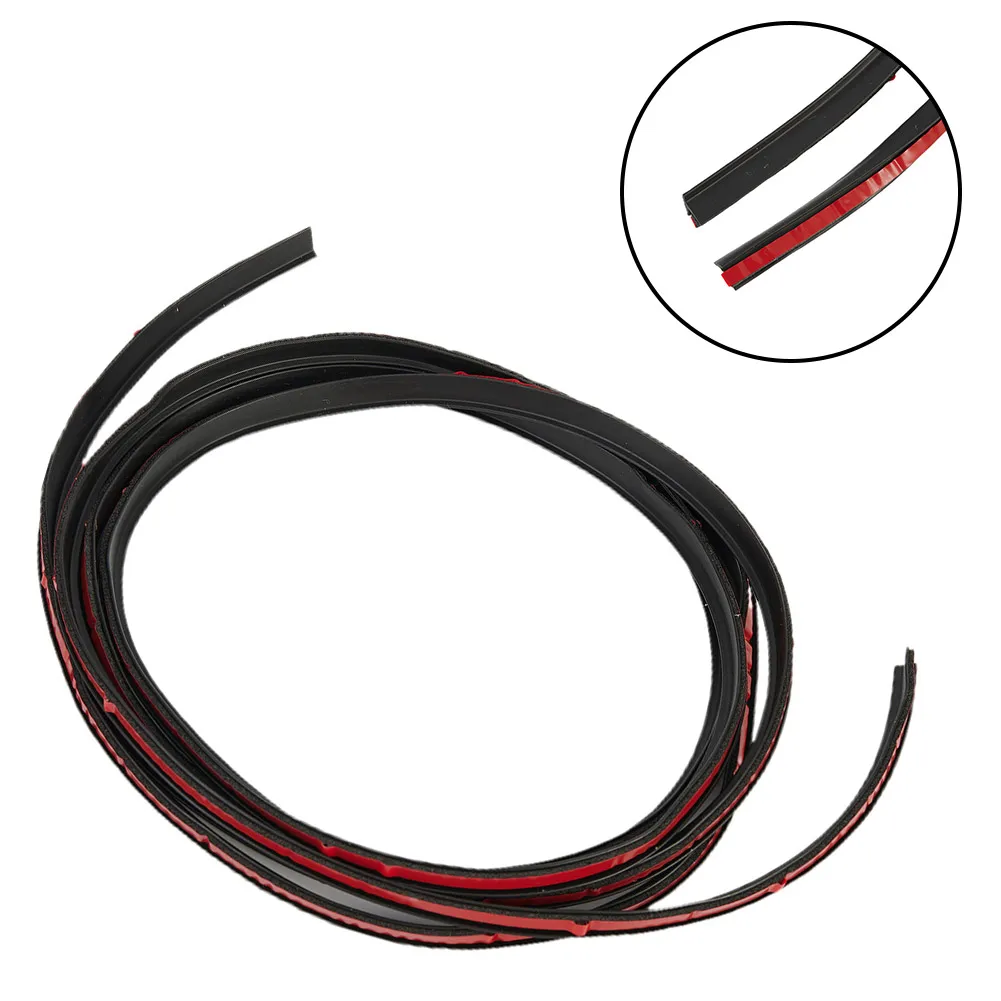 

2M Universal T Type Rubber Sealing Strip Black Weather-proof Strips Trim For Car Edge Trim Bumper Lip Side Skirts