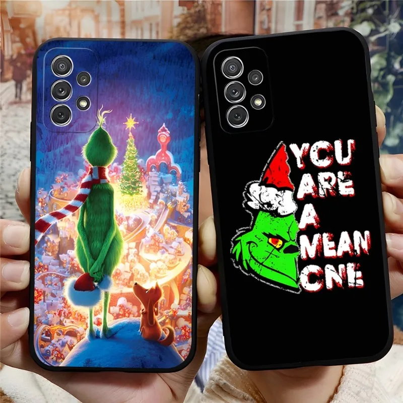 

Christmas Grinchs Phone Case For Samsung Note 20 10 9 8 Pro Plus Ultra M80 M20 M31 M40 M10 J7 J6 Prime Black Soft Funda Shell