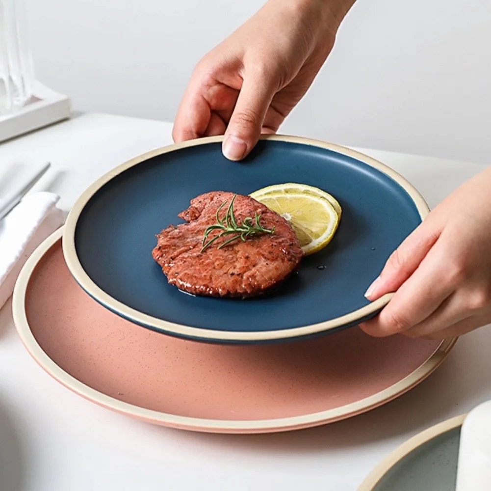 

Plate Western Food Household Utensilios De Cocina Nordic Ceramic Steak Pasta Plate Dish Flat Plate Breakfast Compote Reutilisab