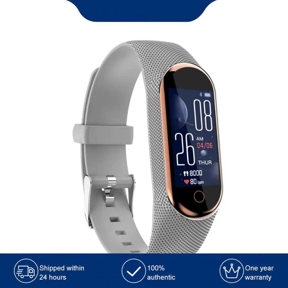 

0,96 дюймовые спортивные Смарт-часы, напоминание о сообщениях, водонепроницаемый браслет 105 мАч, Hd сенсорный экран для сердечного ритма мониторинг