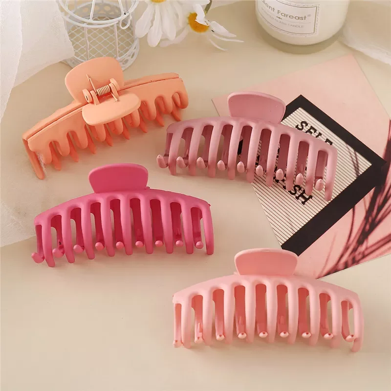 Sale Solid Color Claw Clip Large Barrette Crab Hair Claws Bath Clip Ponytail Clip For Women Girls Hair Accessories Gift