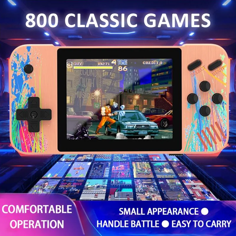 

Classic Mini Handheld Video Game Console 800 IN 1 Retro Game Portable Pocket Game Console Handheld Player For Kids Player Gift