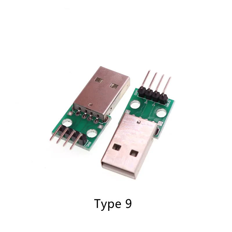 Фото 2шт USB в 2,0 Женский/Мужской микро-Встроенный адаптер плата была сварена на мобильный телефон силовой кабель передачи данных модуль №5