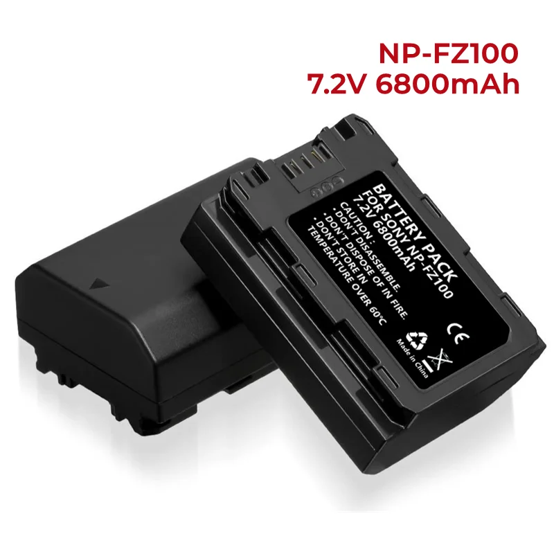 

NP-FZ100 6800mAh Replacement Battery Compatible with FX3,FX30,A1,A9,A9 II,A7R III,A7S III,A7 III,A7 IV,A6600,A7C Cameras