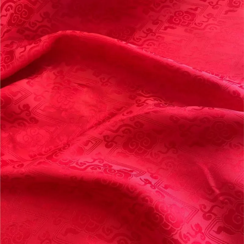 Ткань из натурального шелка юбка ханьфу винтажная жаккардовая Дизайнерская