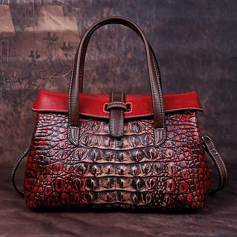 

Large Capacity Aligator Pattern Women Handbags Luxury designer 2023 Vintage Women's Soft Leather Shoulder Bag Crossbody Bag
