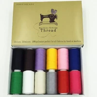 40s2 polyester sewing threads 350 meters high strength embroidery thread 12pcsbox sewing yarn