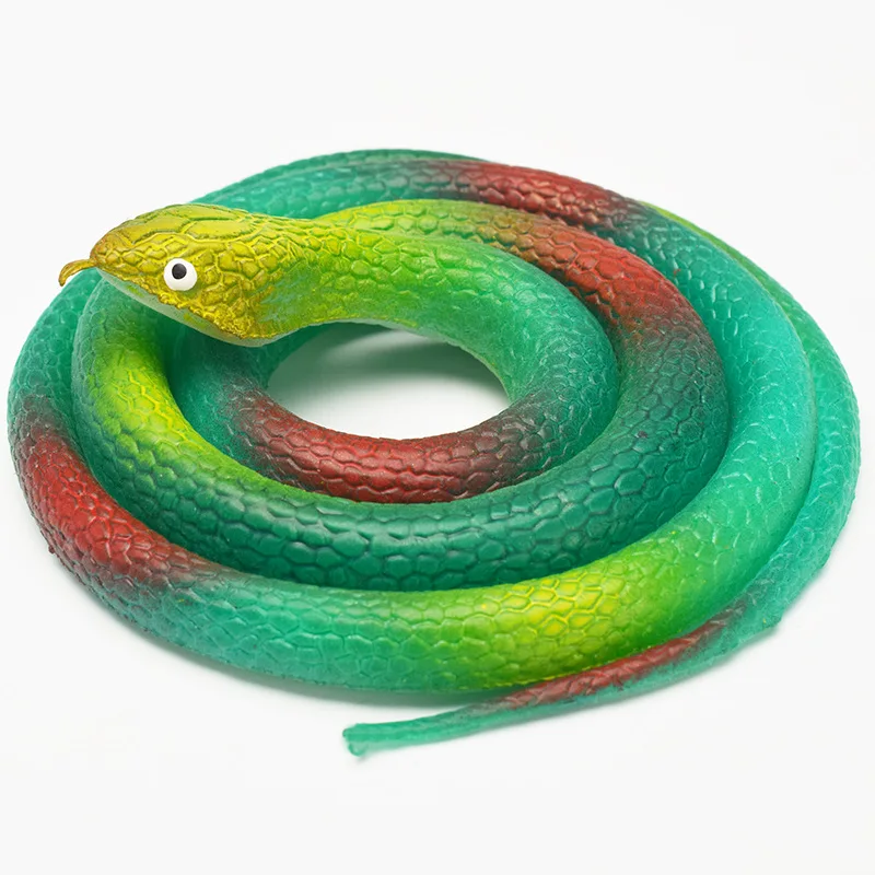 Novelty Halloween Gift Fake Snake Tricky Funny Spoof Toys Simulation Soft Scary  Horror Toy For Party Event 80cm Gag Gifts images - 6