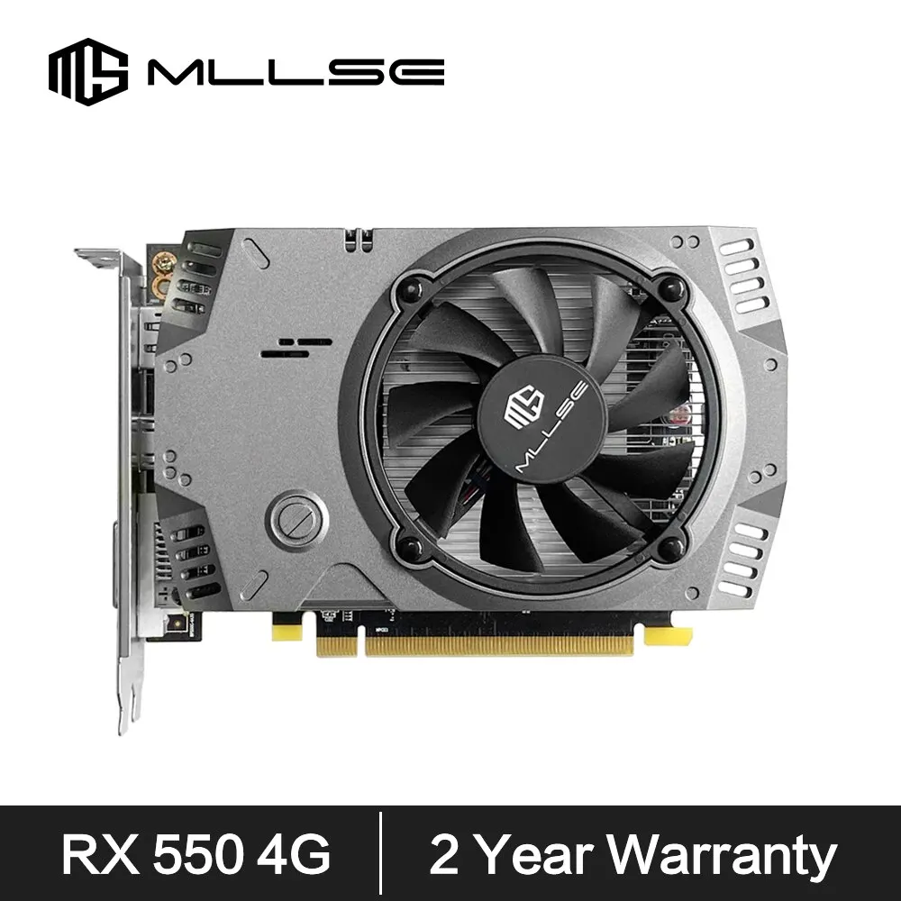 MLLSE AMD RX 550 4 ГБ Видеокарта GDDR5 128 бит DVI HDMI DP PCI-E 3,0 Radeon GPU Rx 550 Игровая видеокарта Placa De Video