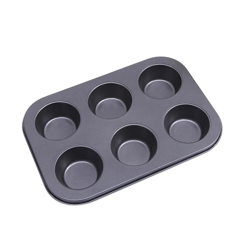 

6 Cups Mini Muffin Bun Cupcake Baking Bakeware Mould Tray Pan Aluminum Chocolate Cake mold Kitchen Baking Tools