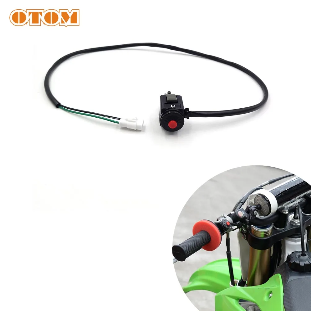 

Рукоятка для мотоциклетного руля OTOM, кнопка включения/выключения, водонепроницаемая, мгновенная фиксация, выключатель пламени, кнопка оста...