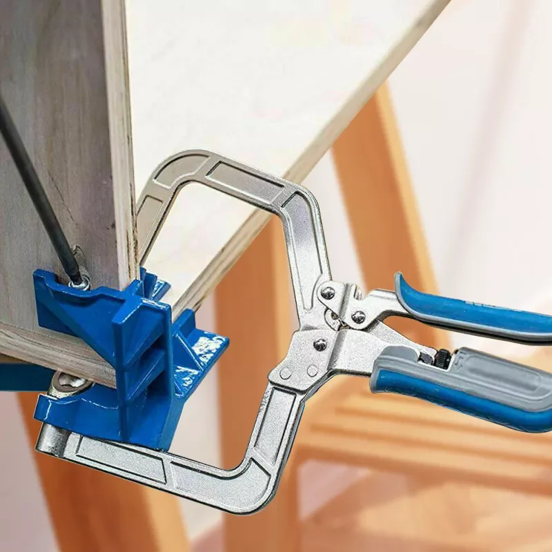 

2022New 2pcs Clamps Auto-adjustable 90 Degree Right Angle Clip Clamp Woodworking Quick Clamp Pliers Picture Frame Corner Clip Ha