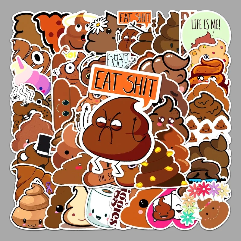 

50/ anime game cute poo cartoon sticker laptop luggage skateboard graffiti guitar Morax Eula Klee sticker toy