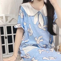 summer explosion of thin yugui dog pajamas cartoon female doll collar nightgown loose loungewear pajama dress