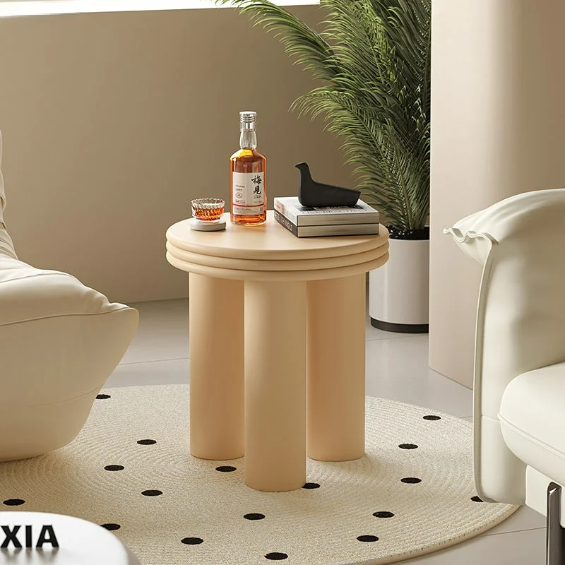 

Креативные креативные кремовые Угловые столы в скандинавском стиле для маленькой квартиры, для гостиной, дивана, боковой столик, столик под раковину