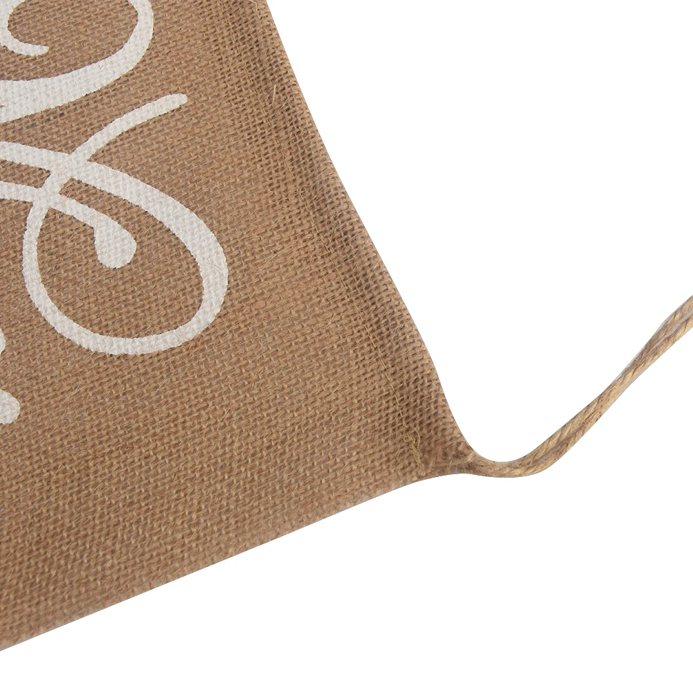 

2pcs/set Decoration Vintage Pennant Chair Banner Party Anniversary Wedding Linen Flag Photograhs Mr And Mrs Props Rustic Sign