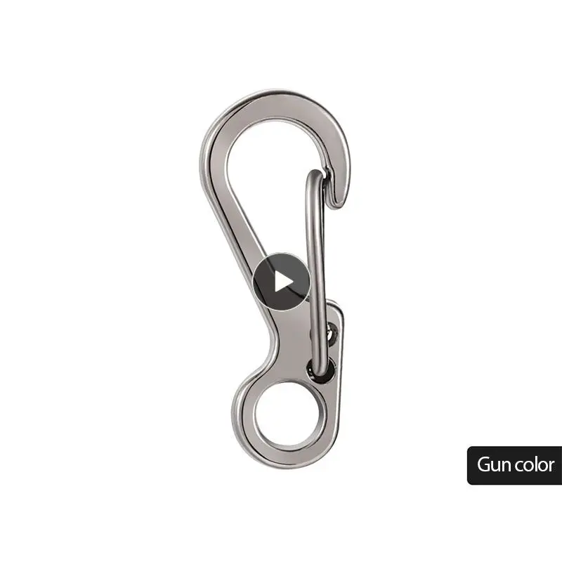 

Mini Carabiner Clips Zinc Alloy Keychain Spring Snap Hook Simple Spring Hanging Buckles Hanging Key Chain Portable Key Holder